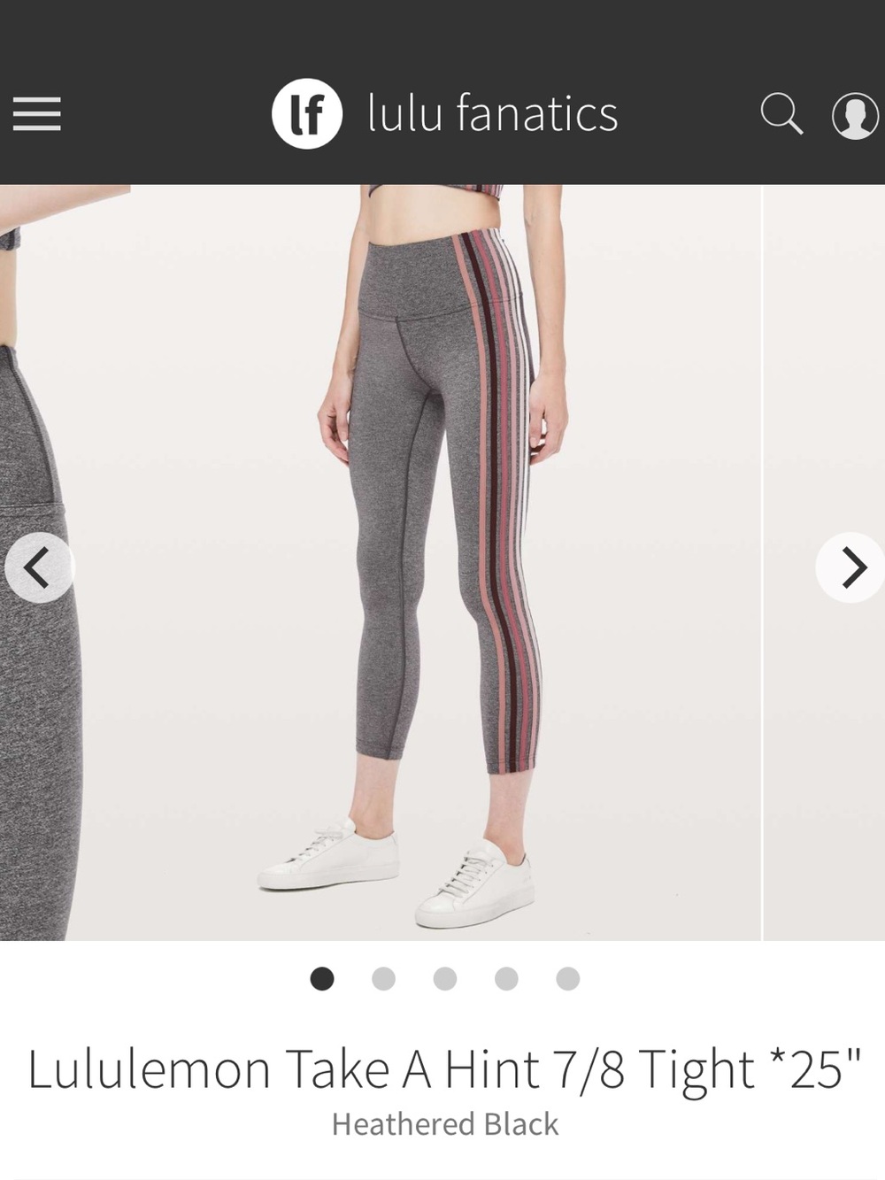 Lululemon Take A Hint 7/8 Tight *25" Size 4